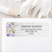 水彩フローララベンダー素朴ブライダルシャワー ラベル (インサイチュ)