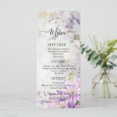 水彩フローララベンダー結婚のメニュー メニュー (スタンド正面)