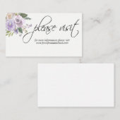 水彩フローララベンダー薄紫結婚のWEBサイト エンクロージャーカード (正面/裏面)