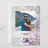 水彩フローララベンダー 招待状 (裏面)