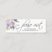 水彩フローララベ結婚ンダーのWEBサイト情報 スキニー名刺 (正面)