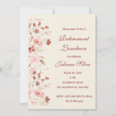 水彩フローラリタイアランチョン 招待状 (正面)