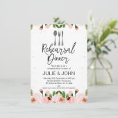 水彩フローラリハーサルディナー招待状 招待状 (スタンド正面)