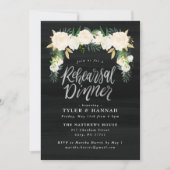 水彩フローラリハーサルディナー招待状 招待状 (正面)