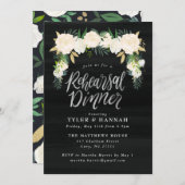 水彩フローラリハーサルディナー招待状 招待状 (正面/裏面)