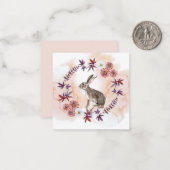 水彩フローラリースとハレノートカード ノートカード (正面/裏面インサイチュ)