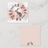 水彩フローラリースとハレノートカード ノートカード (正面/裏面)