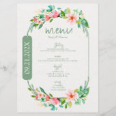 水彩フローラリースカスタム書道 メニュー (正面)