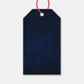 水彩フローラリースハッピーホリデイズブルー ギフトタグ (裏面)