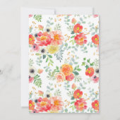 水彩フローラリースブライダルシャワー 招待状 (裏面)