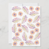 水彩フローラリースベビーシャワー招待状 招待状 (裏面)