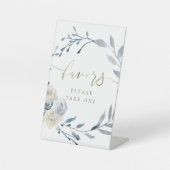 水彩フローラリースペデスタル標識 台座サイン (正面)