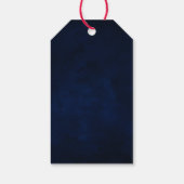 水彩フローラリースメリークリスマスブルー ギフトタグ (裏面)