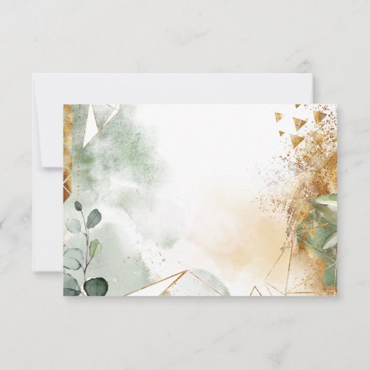 水彩フローラリースモダンありがとう サンキューカード (裏面)