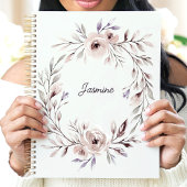 水彩フローラリース名前をカスタムする プランナー手帳