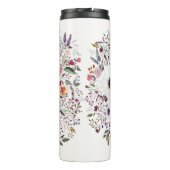 水彩フローラリース結婚の花嫁ギフト タンブラー (裏面)