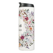 水彩フローラリース結婚の花嫁ギフト タンブラー (回転右)