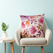 水彩フローラルパターンパープルピンクルーズスタイル クッション (椅子)