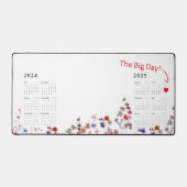水彩フローラル |日付のマーク | 24/25カレンダー デスクマット (正面)