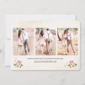 水彩フローラレコード日付の保存 セーブザデート (裏面)