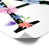 水彩フローラレターAポスター ポスター (角)