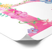 水彩フローラレターBポスター ポスター (角)