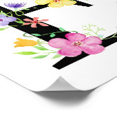 水彩フローラレターEポスター ポスター (角)