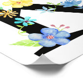 水彩フローラレターKポスター ポスター (角)