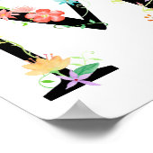 水彩フローラレターMポスター ポスター (角)