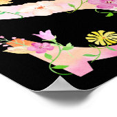 水彩フローラレターSポスター ポスター (角)