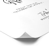 水彩フローラレモンウェディングシャワーギフト ポスター (角)