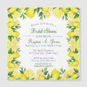 水彩フローラレモンフルーツヴィンテージ美学 マグネット招待状 (正面)