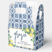 水彩フローラレモンポジターノブルータイル フェイバーボックス (オープン)