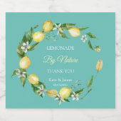 水彩フローラレモンミントカラー リキュールボトルラベル (シングルラベル)