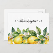 水彩フローラレモ縁どンサンキュー ポストカード (正面/裏面)