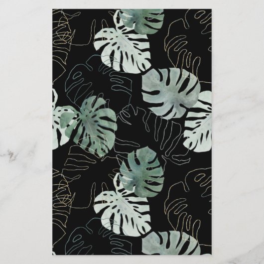 水彩フローラワイルドゼブラサファリ結婚のメニュー (裏面)