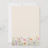 水彩フローラワイルドフラワーブライダルシャワー 招待状 (裏面)