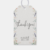 水彩フローラワイルドフラワー春ブライダル結婚ズ ギフトタグ (裏面)