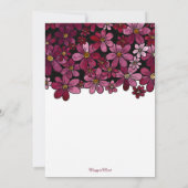 水彩フローラワイン金ゴールドスイーツ16誕生日 招待状 (裏面)