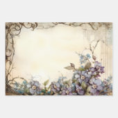 水彩フローラヴィンテージインスパイア包装シート ラッピングペーパーシート (正面2)