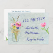 水彩フローラ予算の移動 案内状 (正面/裏面)