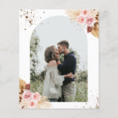 水彩フローラ予算フォト結婚式招待状 (裏面)