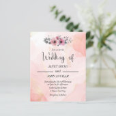 水彩フローラ予算結婚式招待状 (スタンド正面)
