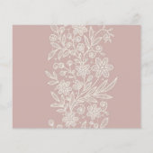 水彩フローラ予算結婚式招待状 (裏面)