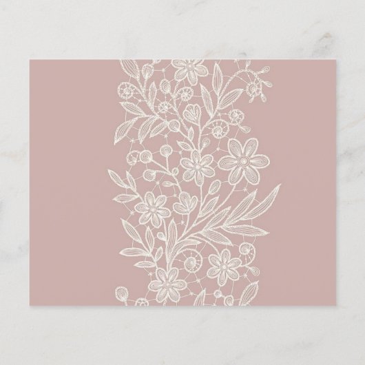 水彩フローラ予算結婚式招待状 (裏面)