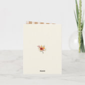 水彩フローラ事業会社サンクスギビング カード (裏面)