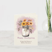 水彩フローラ事業会社サンクスギビング カード (正面)