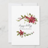 水彩フローラ企業のクリスマス シーズンカード (正面)