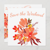 水彩フローラ保存日 セーブザデート (正面/裏面)