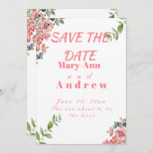 水彩フローラ保存日 招待状 (正面/裏面)